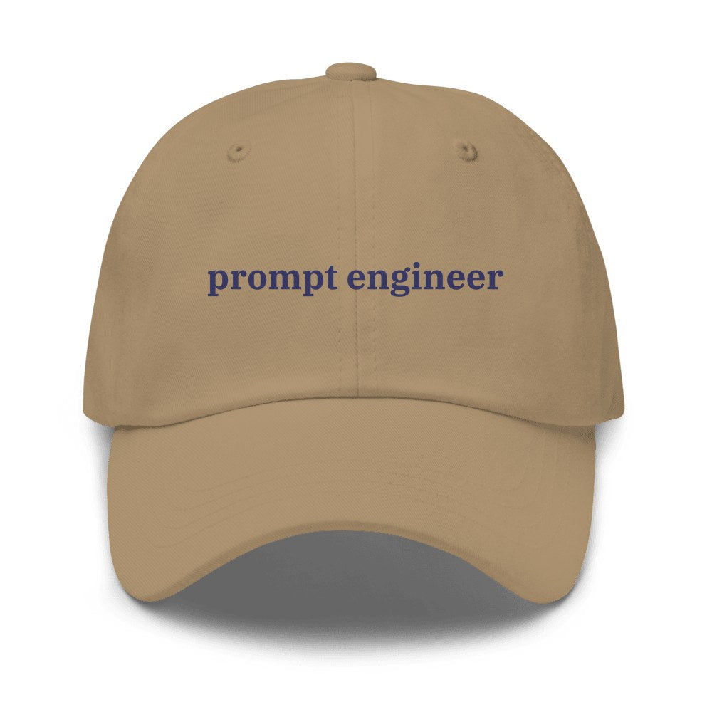 Prompt Engineer Dad Cap in Khaki