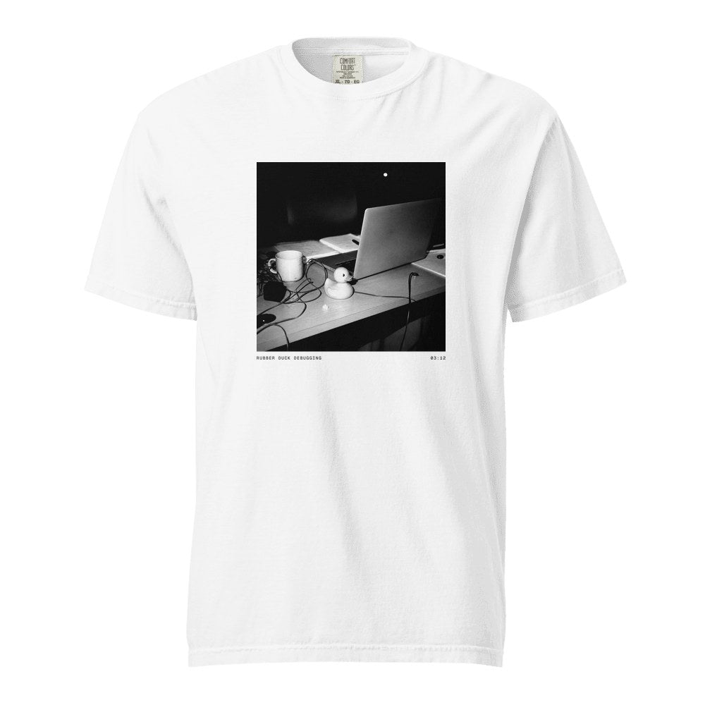 Rubber Duck Debugging Heavy Tee in White