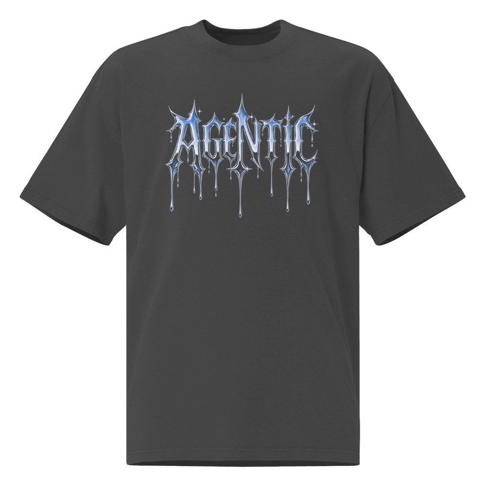 Agentic Heavy Faded Tee in Faded Black
