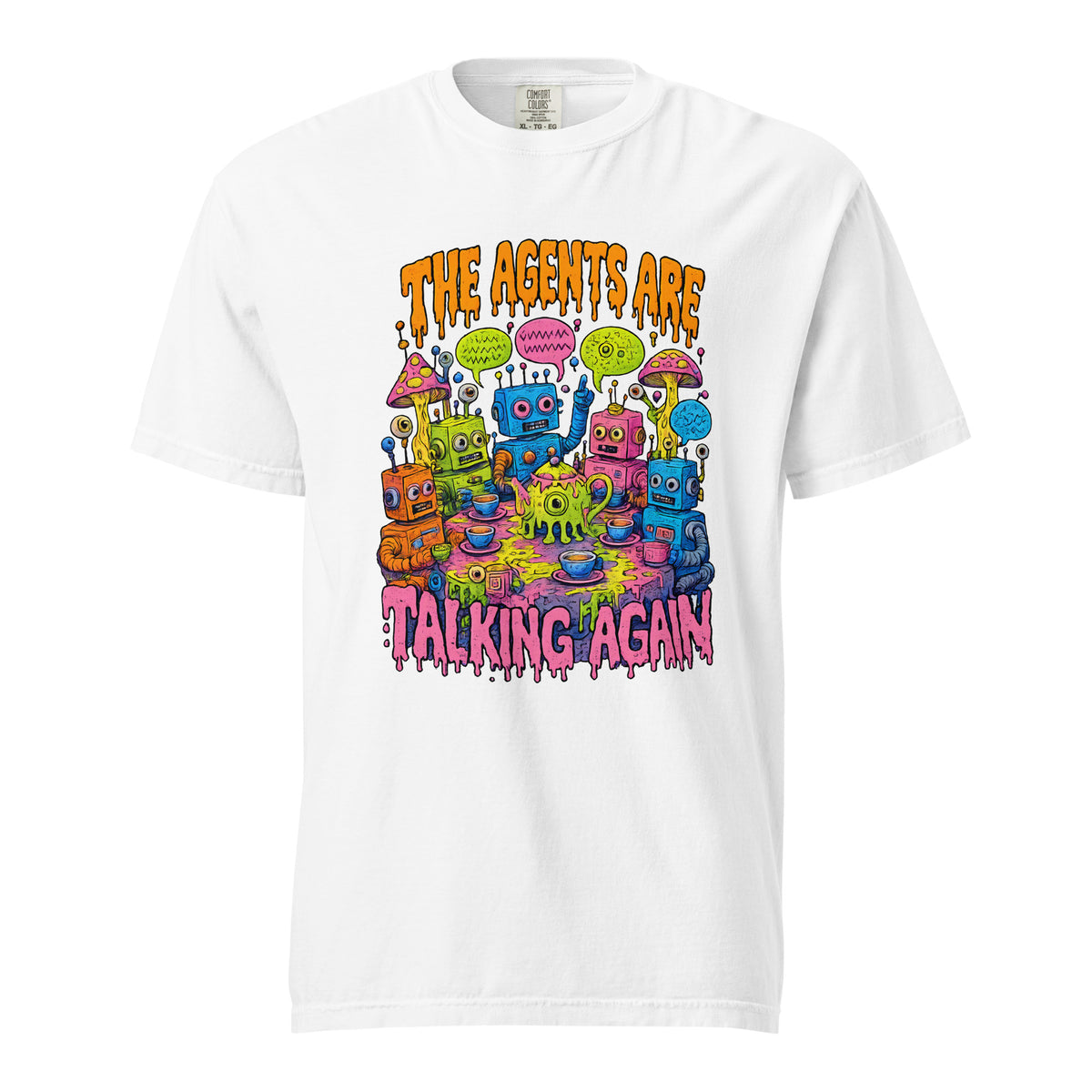 The Agents Are Talking Again Heavy Tee in White