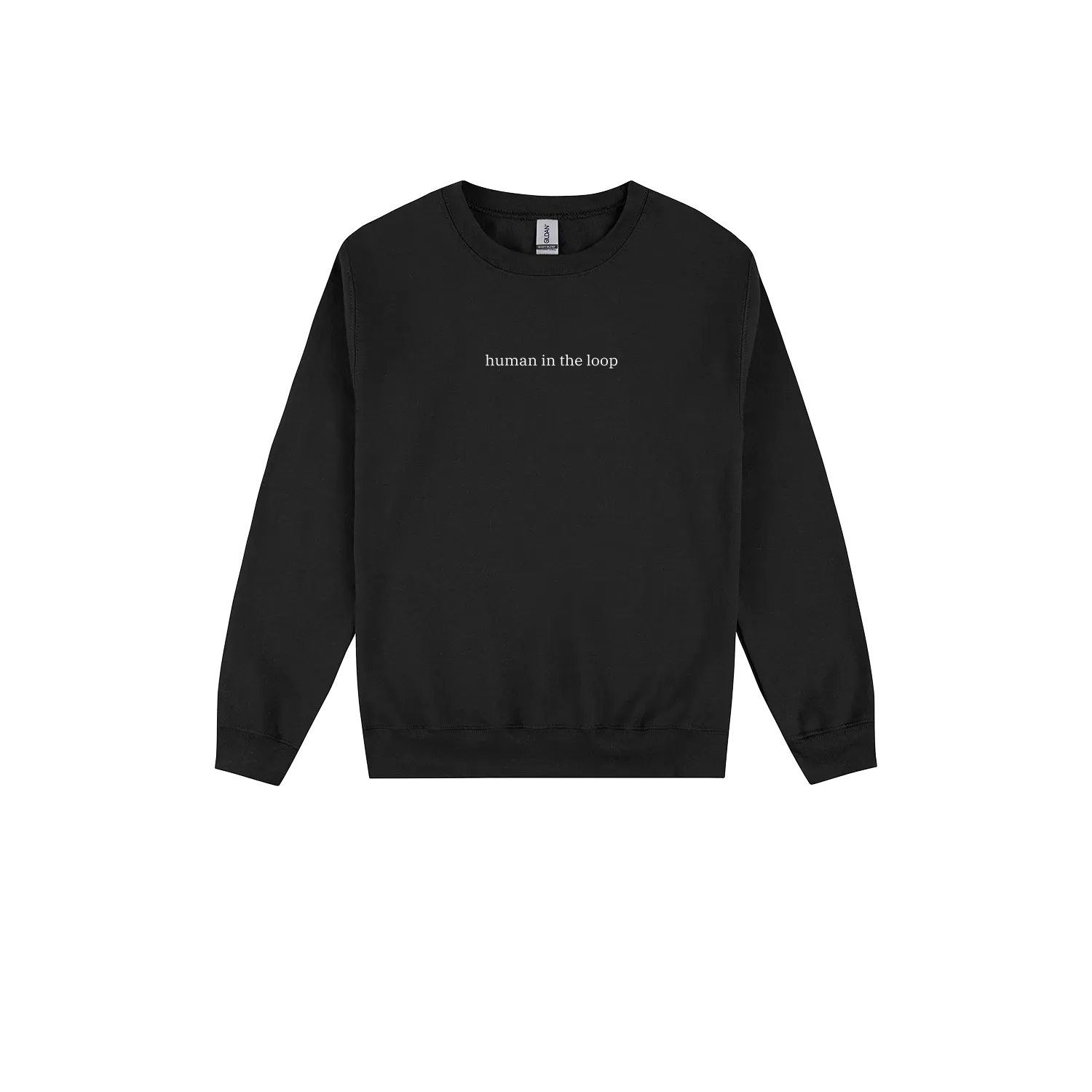 Black front flat lay