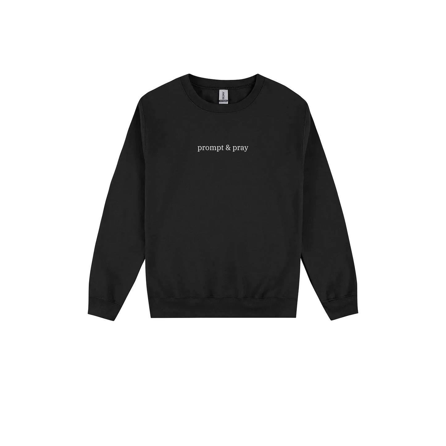 Black front flat lay