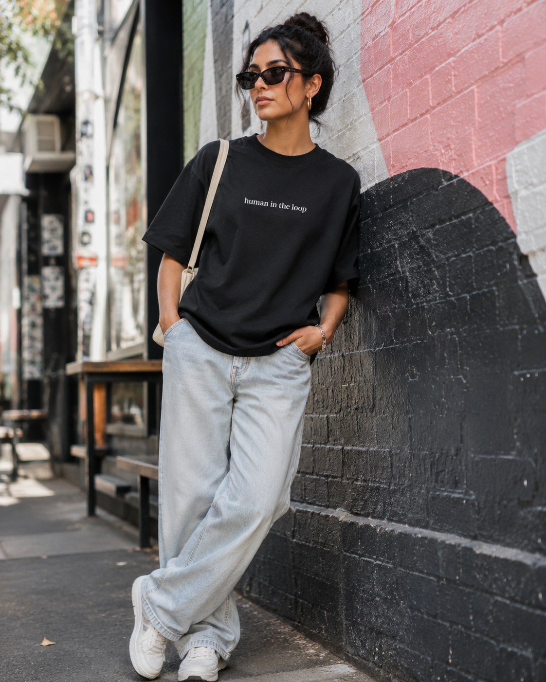 Minimal Human in the Loop tech worker tee image