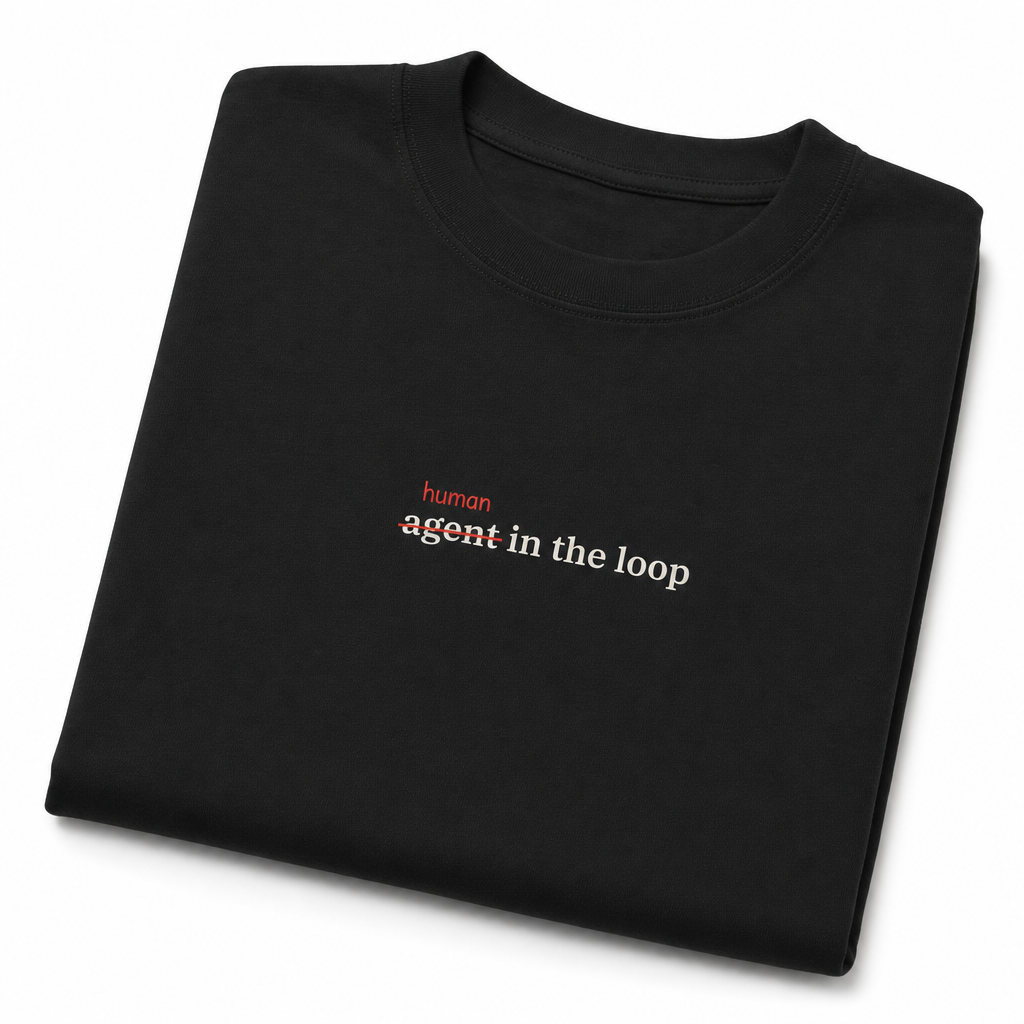 Human in the Loop (Corrected) Heavy Tee in Black