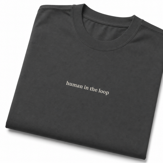 Human in the Loop Heavy Tee in Faded Black