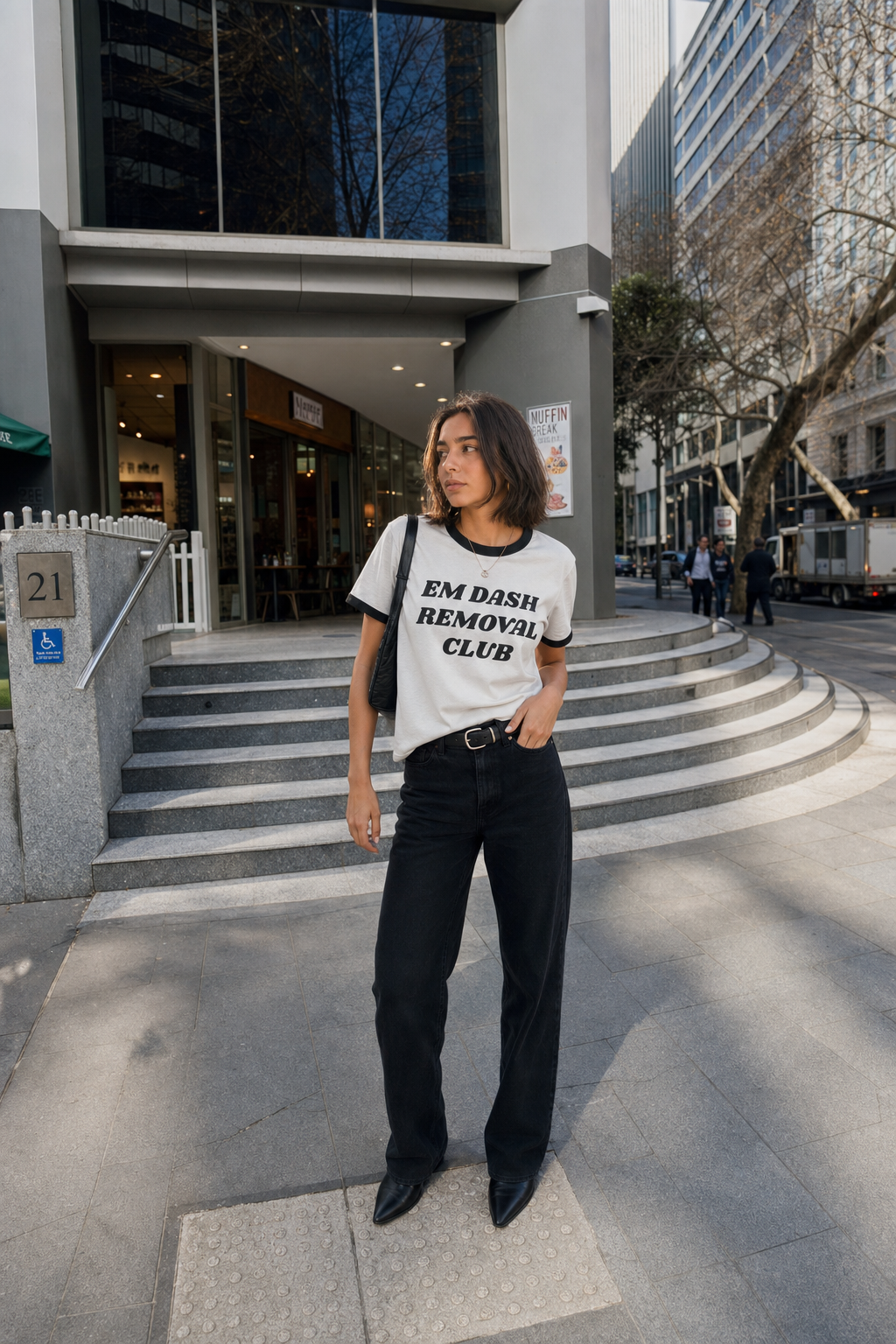 Em Dash Removal Club Ringer Tee