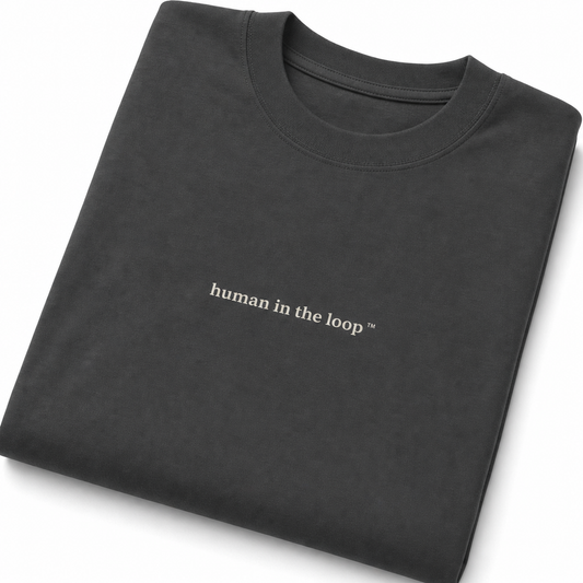 Human in the Loop™ Heavy Faded Tee in Faded Black