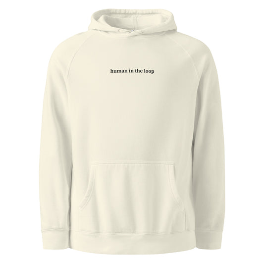 Human in the Loop Hoodie in Ecru