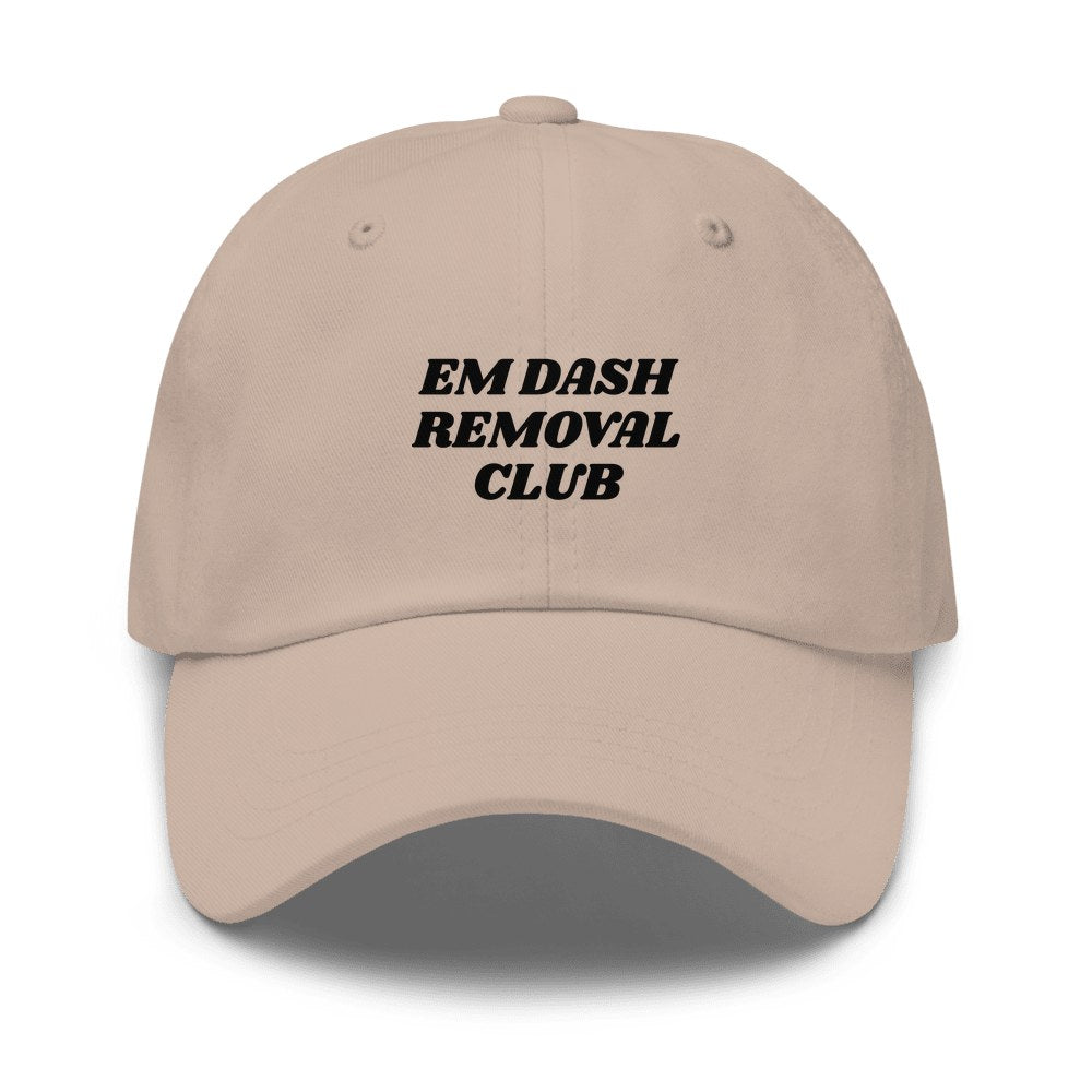 Em Dash Removal Club Cap in Stone