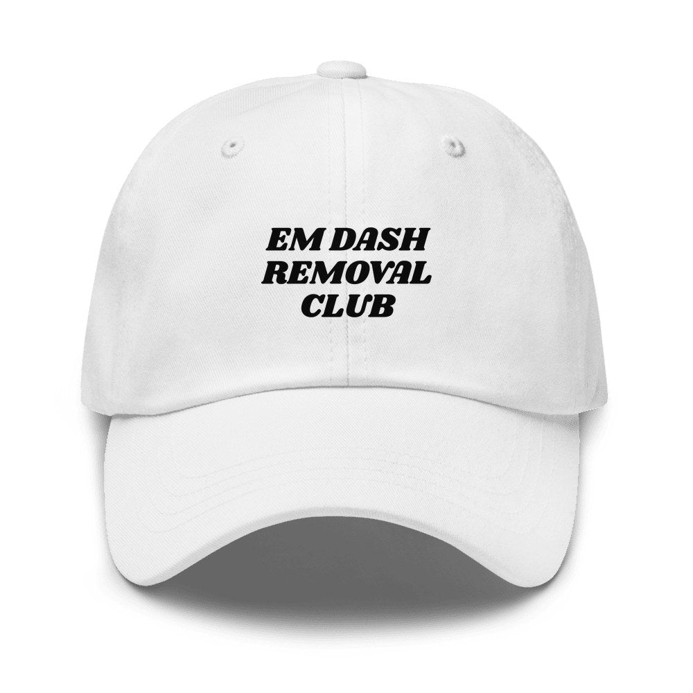 Em Dash Removal Club Cap in White