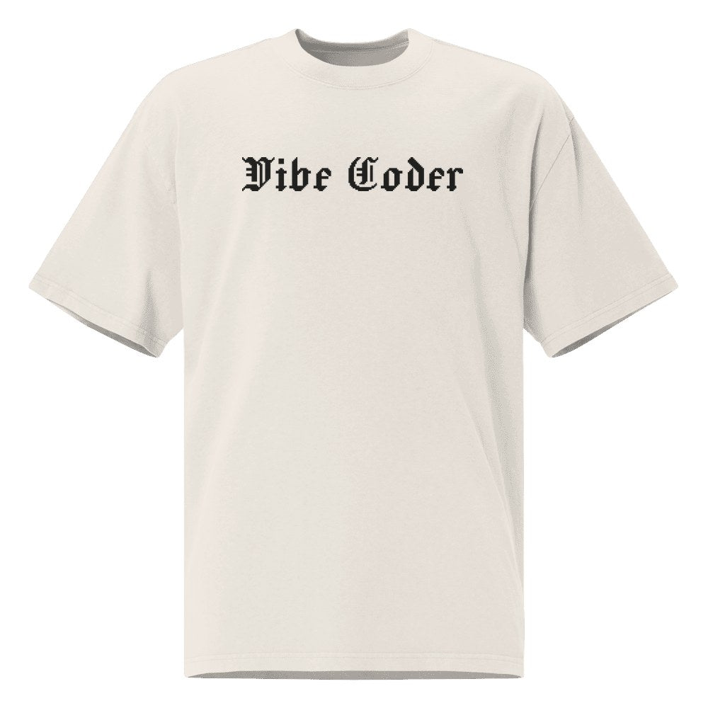 Vibe Coder Heavy Faded Tee in Faded Bone