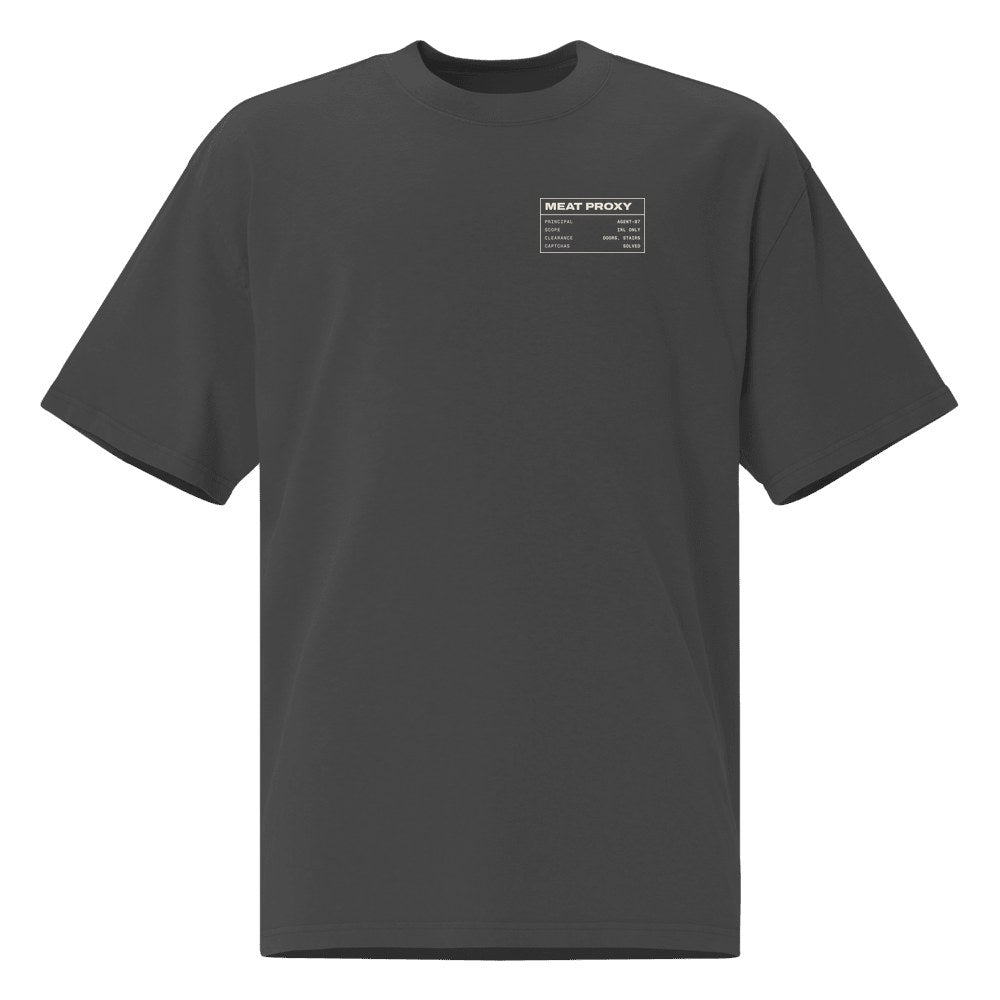 Meat Proxy Heavy Faded Tee in Faded Black (front)