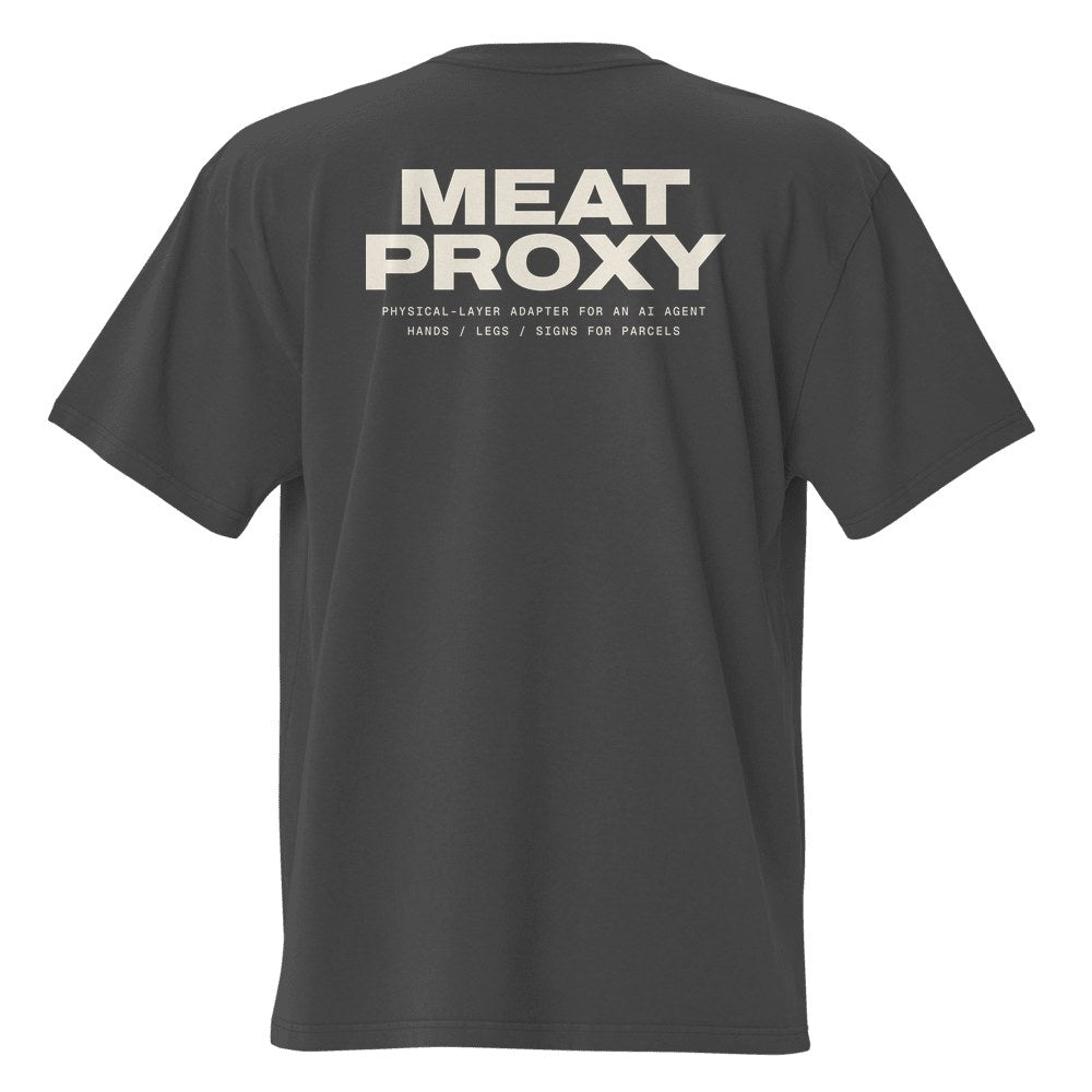 Meat Proxy Heavy Faded Tee in Faded Black