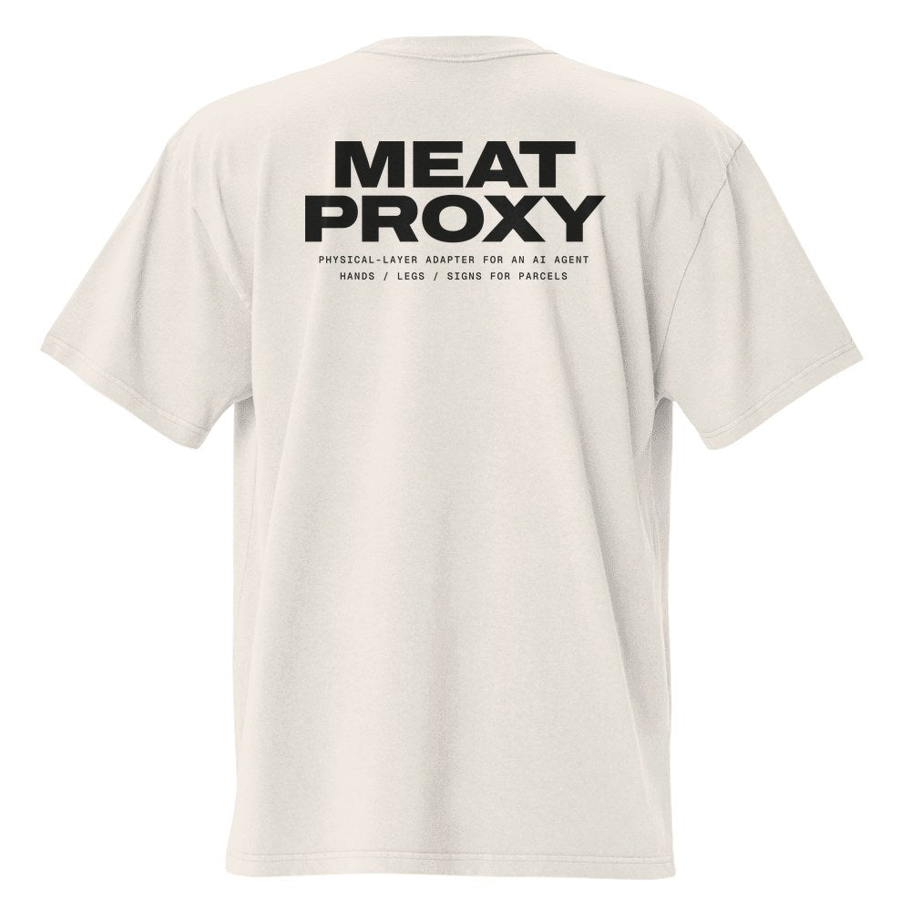 Meat Proxy Heavy Faded Tee in Faded Bone
