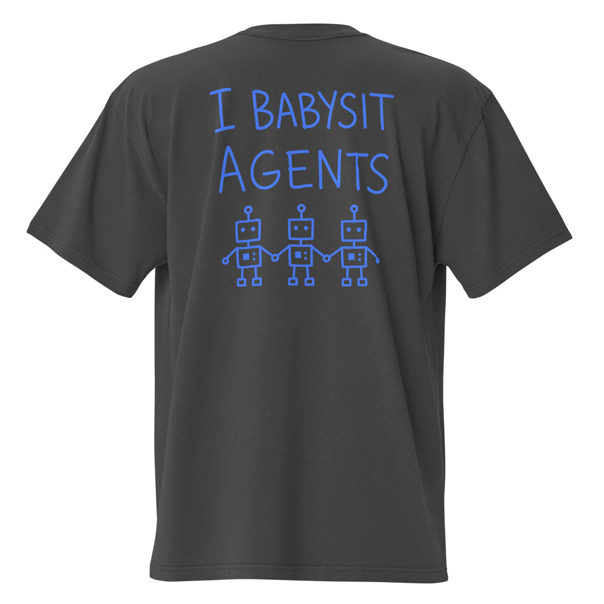 I Babysit Agents Heavy Faded Tee in Faded Black