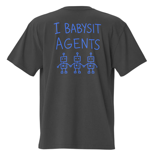 I Babysit Agents Heavy Faded Tee in Faded Black