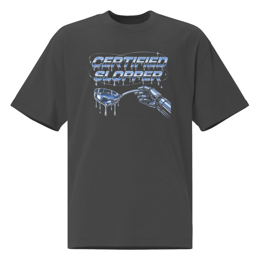Certified Slopper Heavy Faded Tee in Faded Black