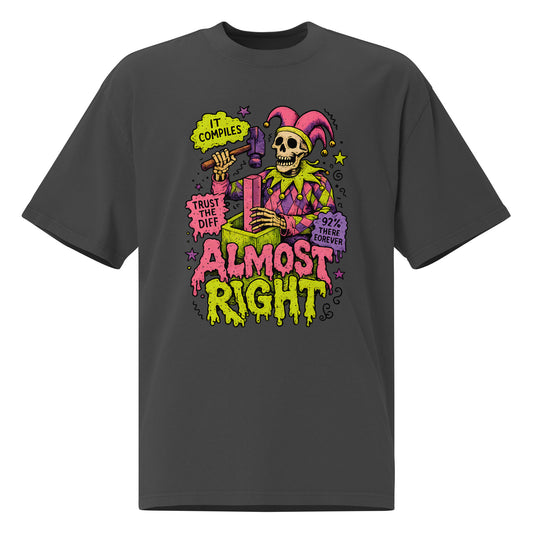 Almost Right Heavy Faded Tee in Faded Black