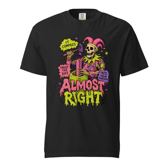 Almost Right Heavy Tee in Black