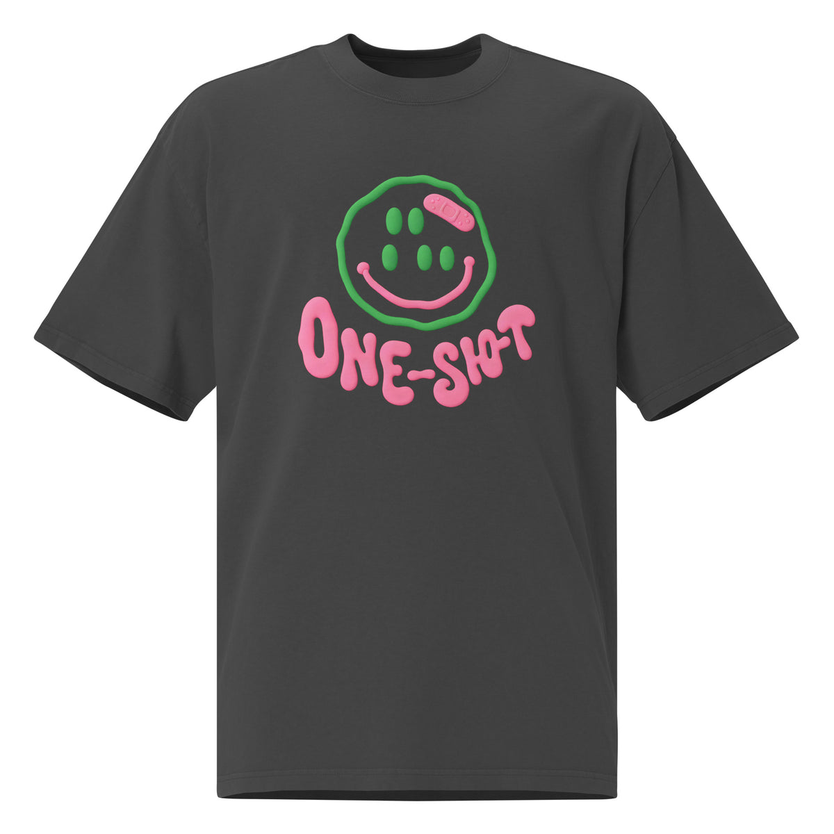 One-Shot Heavy Faded Tee in Faded Black