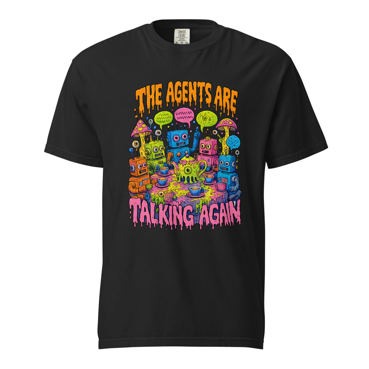 The Agents Are Talking Again Heavy Tee in Black