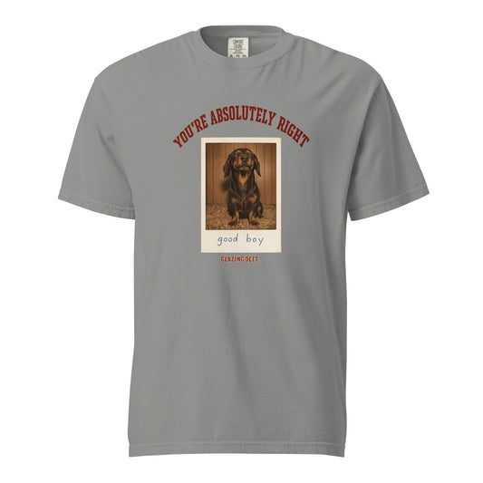 Good Boy Heavy Tee in Grey