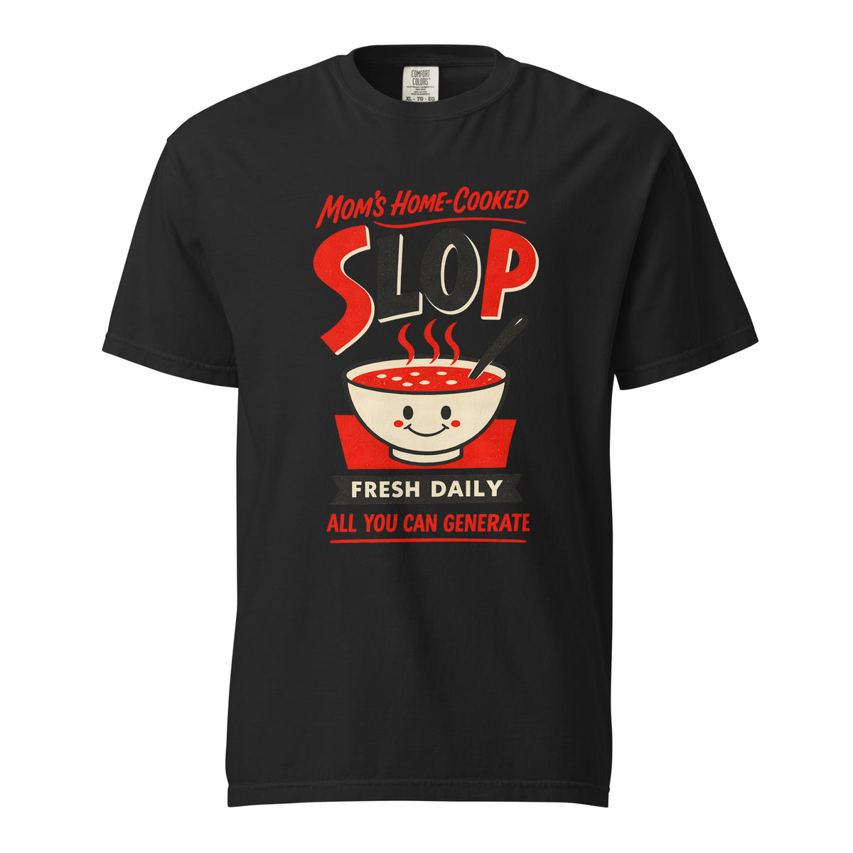 Mom’s Home-Cooked Slop Heavy Tee in Black