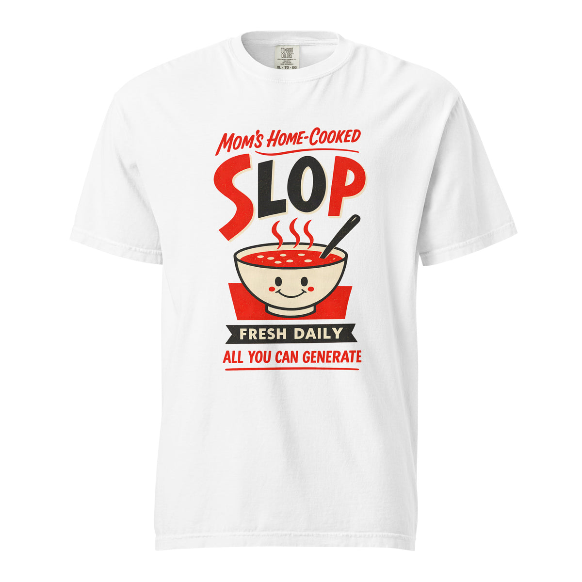 Mom’s Home-Cooked Slop Heavy Tee in White