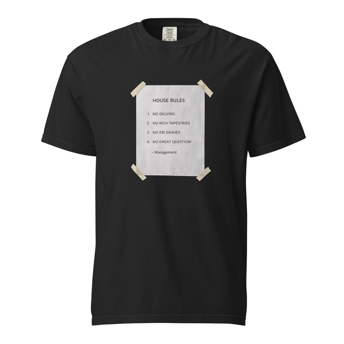 House Rules Heavy Tee in Black