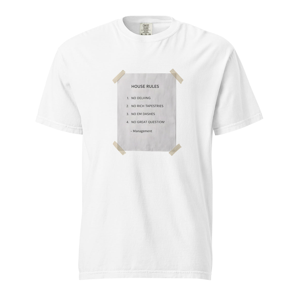 House Rules Heavy Tee in White