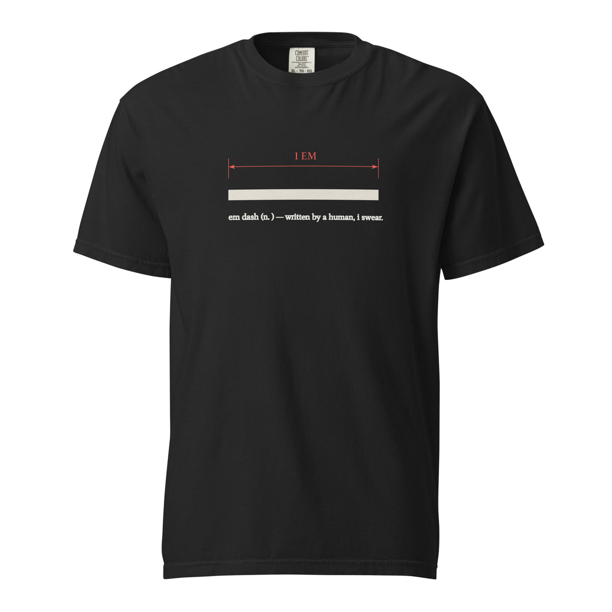 Em Dash (n.) Heavy Tee in Black