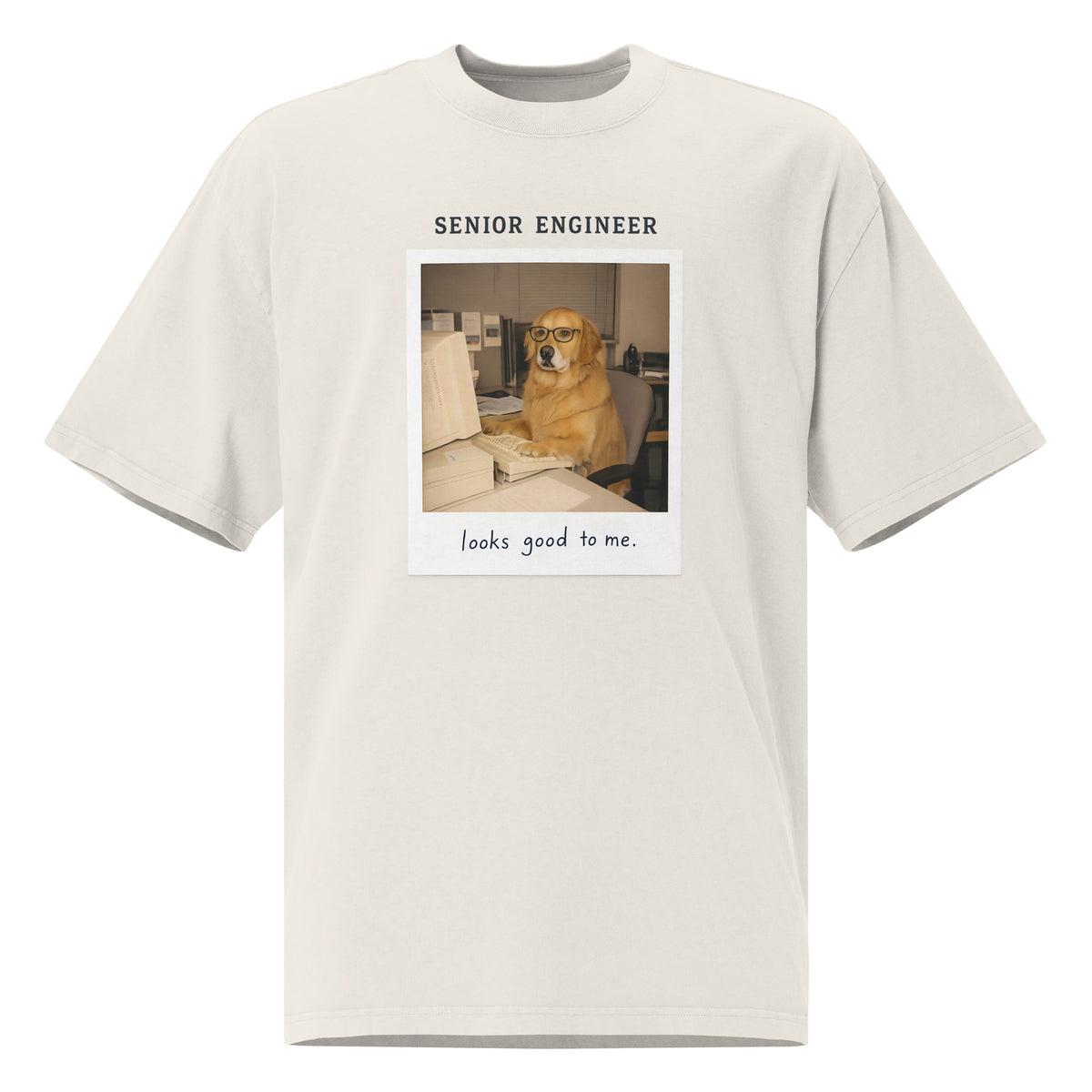 Senior Engineer Heavy Faded Tee in Faded Bone