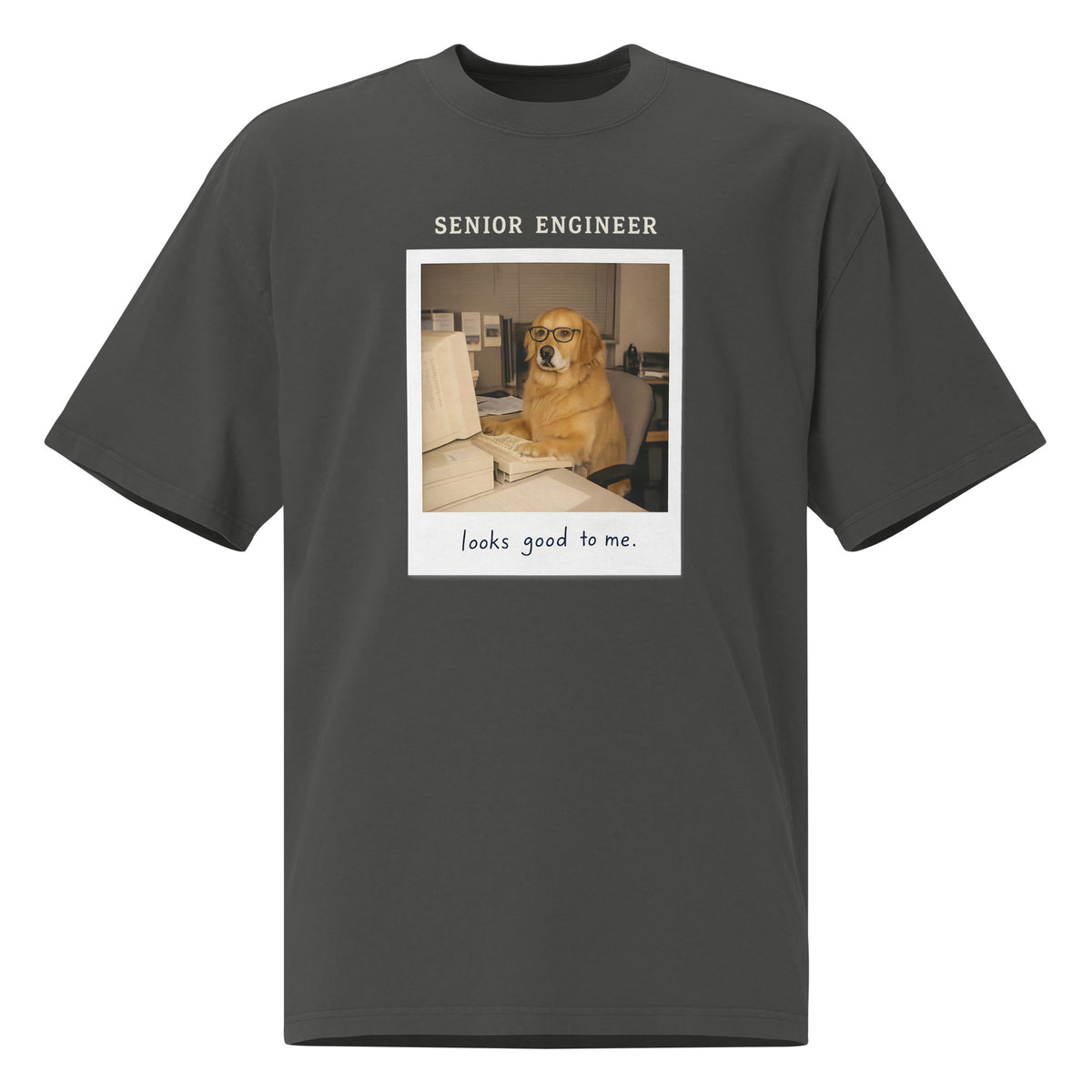 Senior Engineer Heavy Faded Tee in Faded Coal