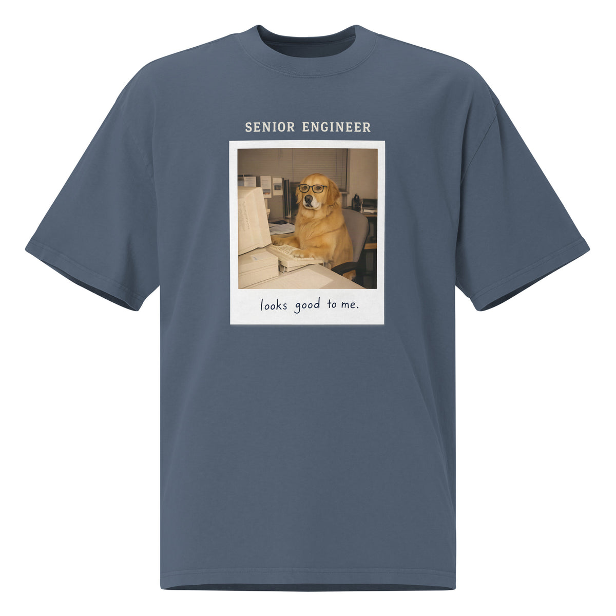 Senior Engineer Heavy Faded Tee in Faded Indigo