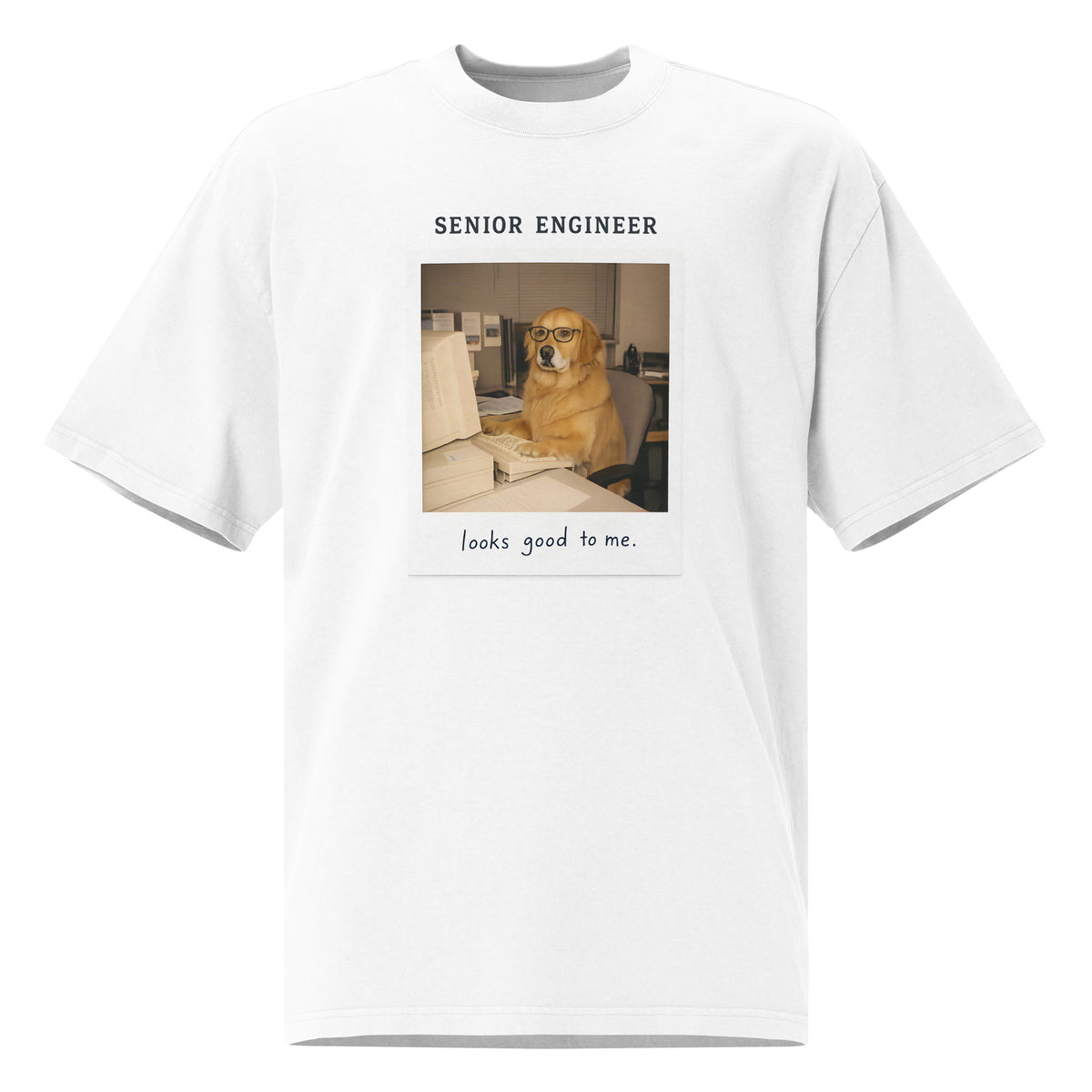 Senior Engineer Heavy Faded Tee in Faded White