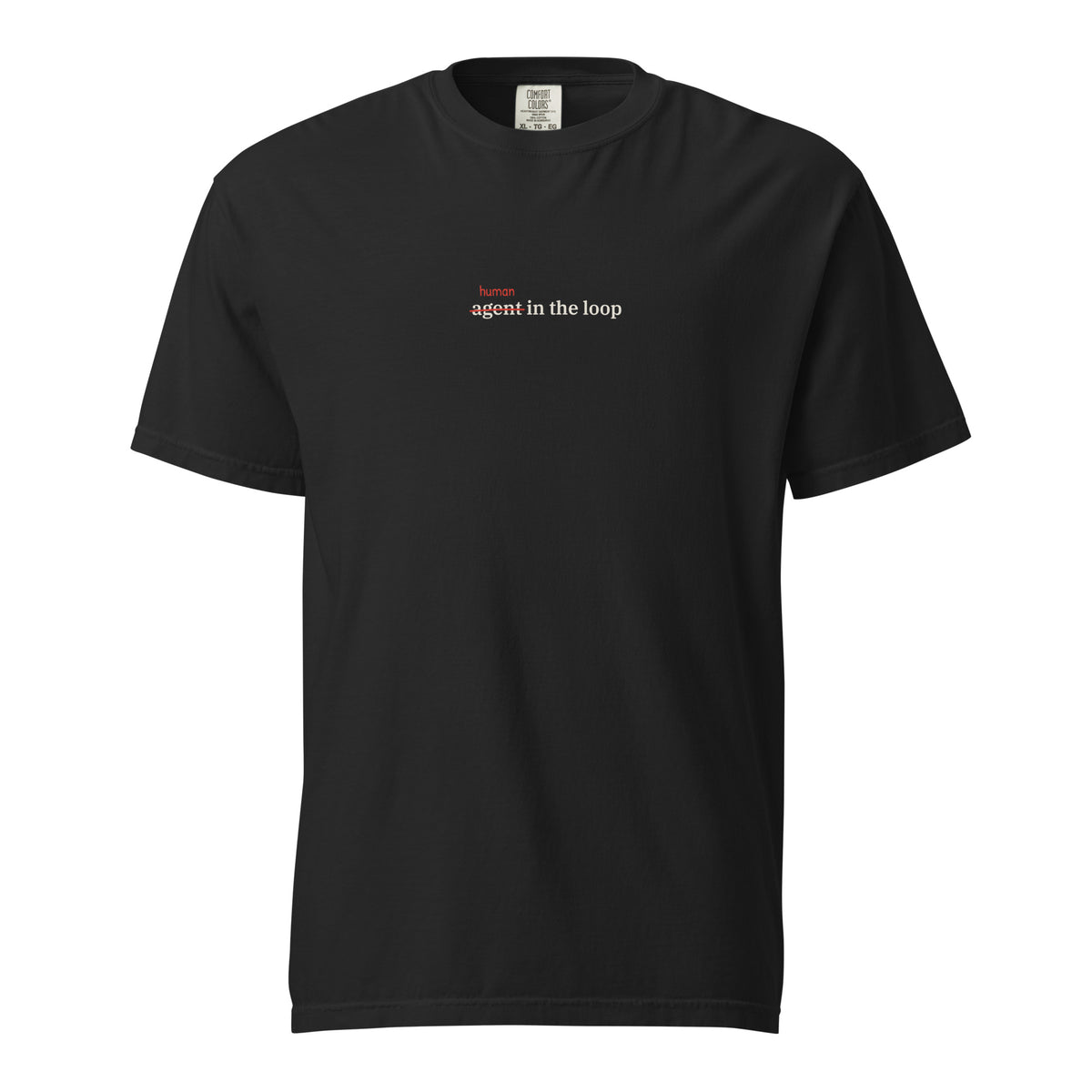 Human in the Loop (Corrected) Heavy Tee in Black